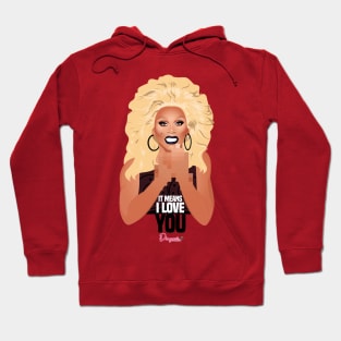 RuPaul blurred vs Utica from RuPaul's Drag Race Hoodie